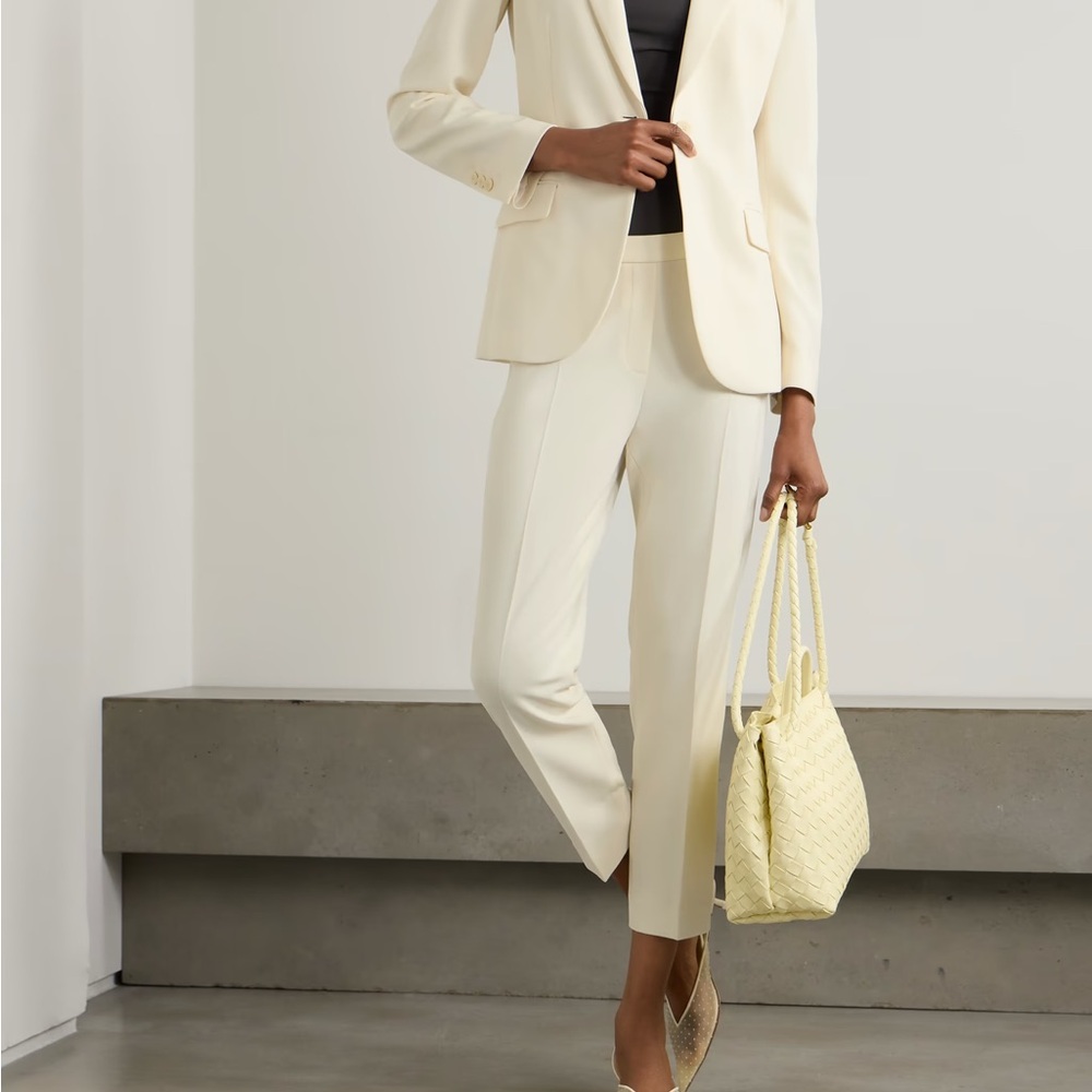 Set of 2 Theory Treeca Crepe Pants sz 00 NWOT - black and cream